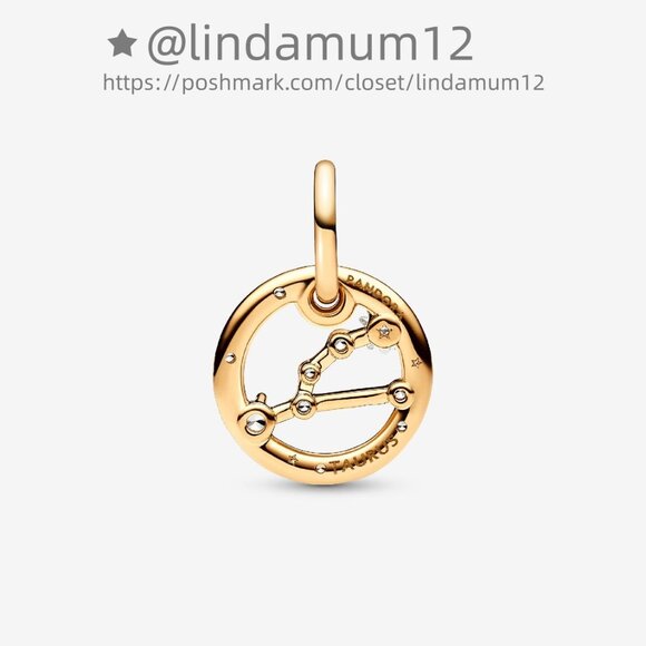 Pandora Taurus Zodiac Dangle Charm - Picture 3 of 6